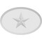 Ekena Millwork Standard Dalton Star Rosette With Beveled Edge, 5"W x 3 1/4"H x 1/2"P ROSP050X033X050DAL07 - alternate 2